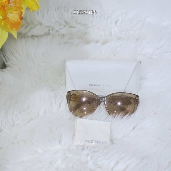Michael Kors Women's Brown Sunglasses MK6026 Tabitha I. Champang Glitter Cat Eye - Picture 9 of 12